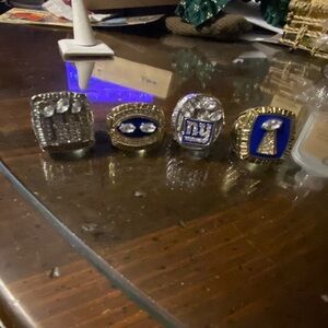 New York Giants 4 piece Set Championship  Rings Set